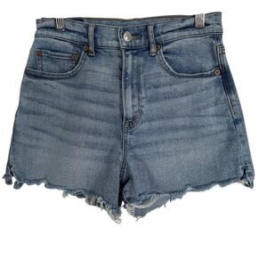 American Eagle Women’s 90s Boyfriend Jean Shorts 4 High Rise Distressed‎ Hem
